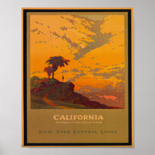 Póster California, America's Vacation Land Vintage