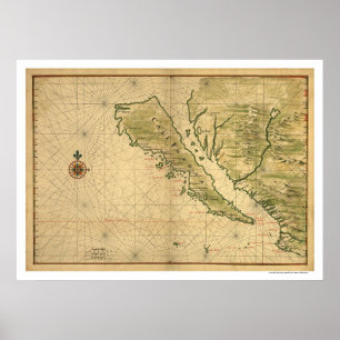 Póster California As An Island 1650