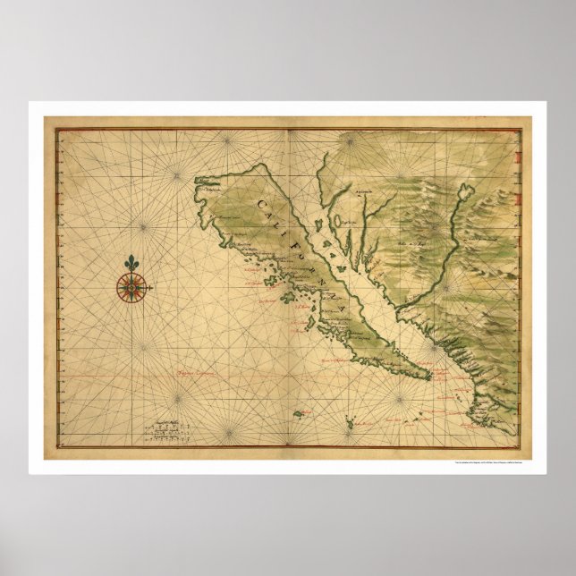 Póster California As An Island 1650 (Frente)