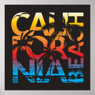 Póster California Beach Poster