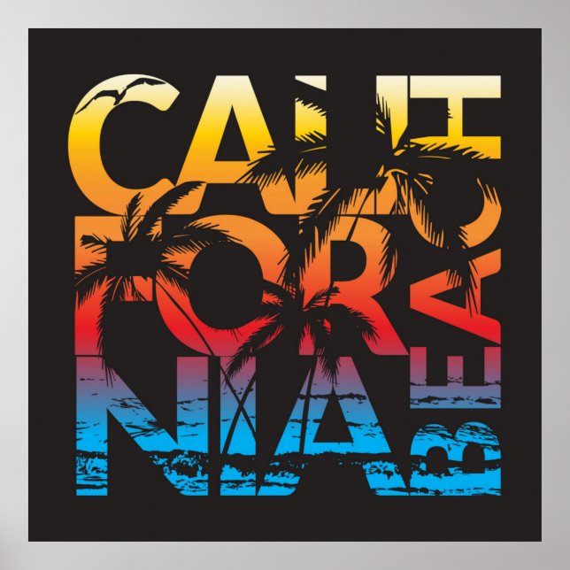 Póster California Beach Poster (Frente)