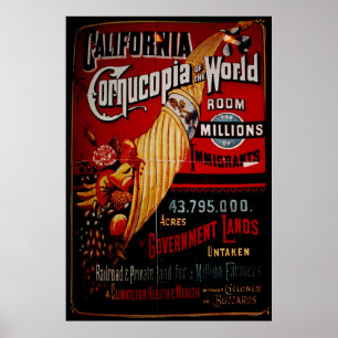 Póster California Cornucopia del mundo