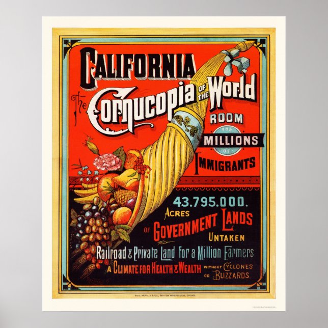 Póster California - Cornucopia del mundo (Frente)