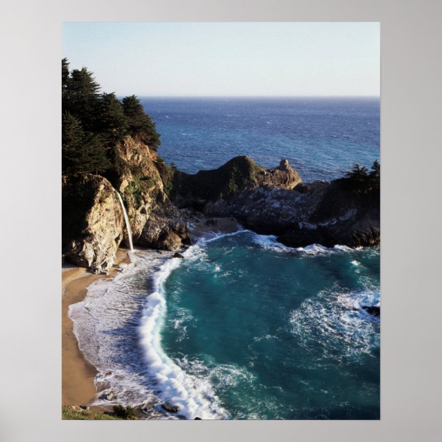 Póster California, Costa de Big Sur, Costa Central 2 (Frente)
