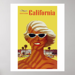 Póster California del Sur (Anuncios de época)
