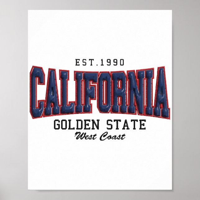 Póster California en 3D (Frente)