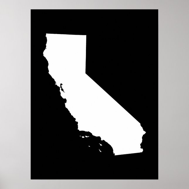 Póster California en blanco y negro (Frente)