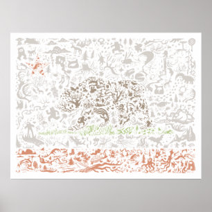 Póster California Flag Poster