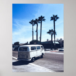 Póster California Hippie Van