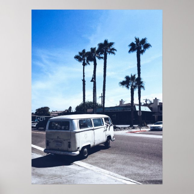 Póster California Hippie Van (Frente)