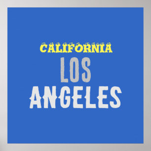 Póster California Los Angeles Ciudad Estados Unidos Retro