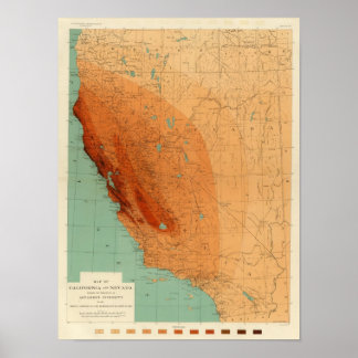 Póster California, Nevada, mostrando intensidad