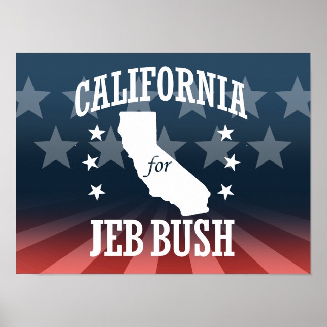 PÓSTER CALIFORNIA PARA JEB BUSH (Frente)
