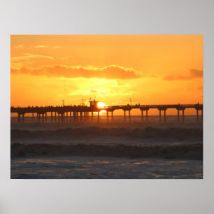 Póster California Peer al Atardecer