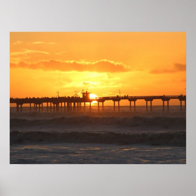 Póster California Peer al Atardecer (Frente)
