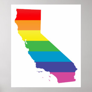 Póster california pride. striped.