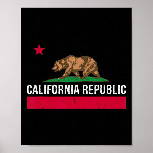 Póster California Republic State Flag  (Frente)