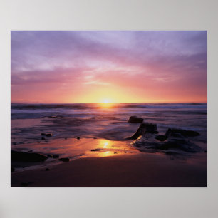 Póster California, San Diego, Sunset Cliffs, Atardecer 4