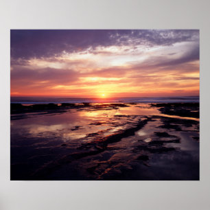 Póster California, San Diego, Sunset Cliffs, Sunset 3