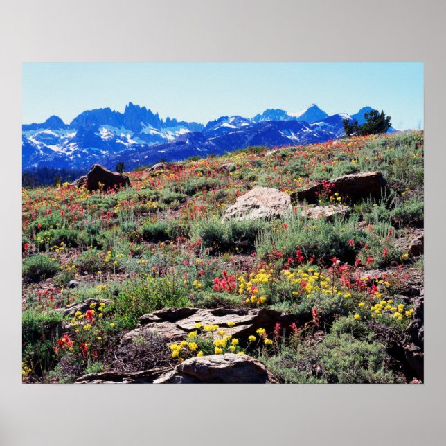 Póster California, Sierra Nevada Montañas 1 (Frente)