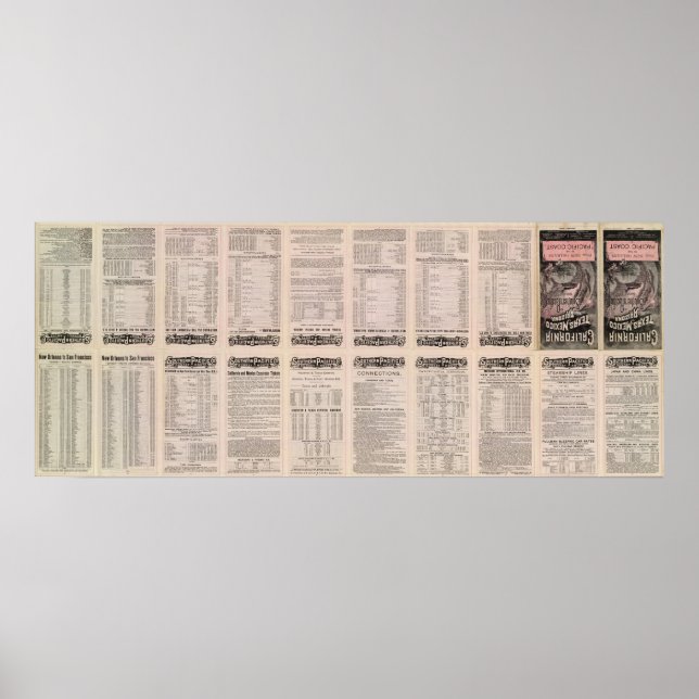 Póster California, Texas, Arizona y México (Frente)