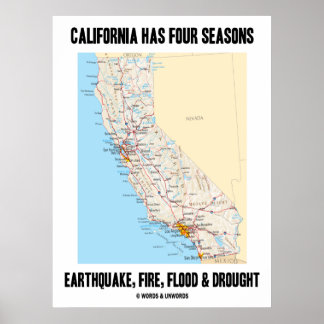 Póster California tiene cuatro estaciones de incendio pro