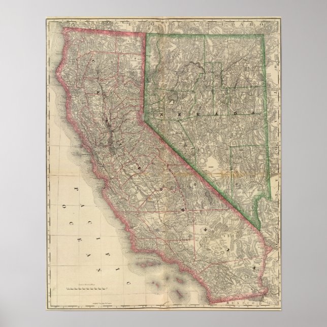 Póster California y Nevada (Frente)