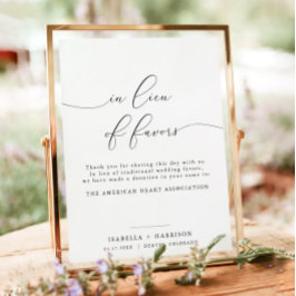 Póster Caligrafía ASHER en lugar de Poster Boda de favore