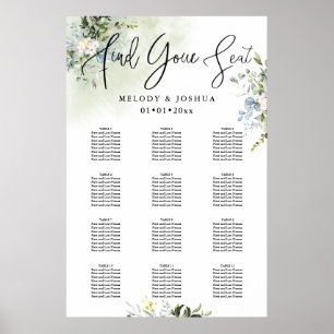 Póster Caligrafía de vegetación de PixDezines, gráfico de