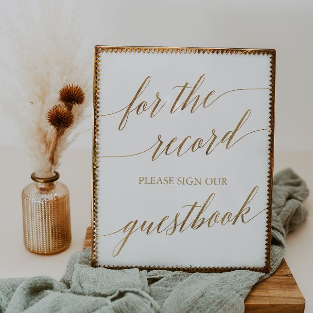 Póster Caligrafía Dorada Elegante para el letrero de regi (Subido por el creador)