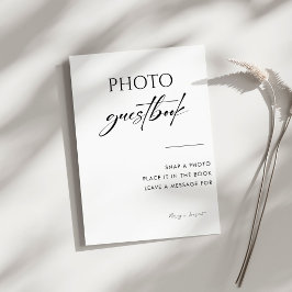 Póster Caligrafía Elegante Boda Foto Rótulo del libro de