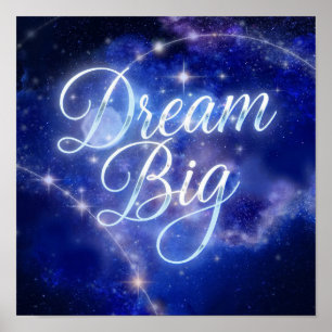 Póster Caligrafía mágica "Dream Big" - Esparkl Celestial