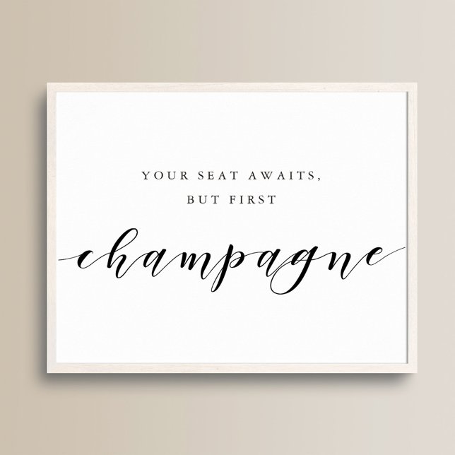 Póster Caligrafía moderna pero primer Boda de champán (Subido por el creador)