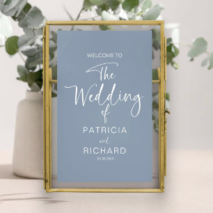 Póster Caligrafía moderna simple de bienvenida a la boda