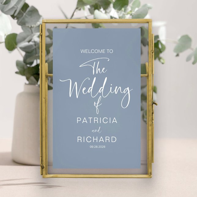 Póster Caligrafía moderna simple de bienvenida a la boda (Subido por el creador)
