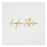 Caligrafía Profesional Color Dorado Elegante