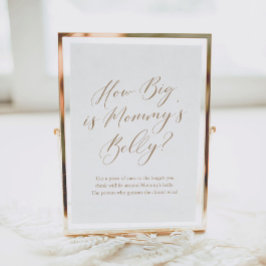 Póster Caligrafía simple Cómo de grande es el juego de Be