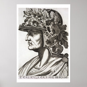 Póster Caligula Caesar (12-41 AD), 1596 (engraving)