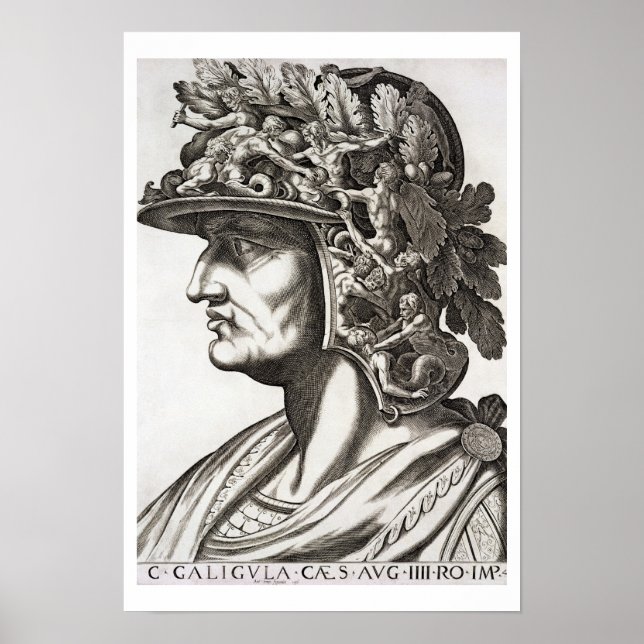 Póster Caligula Caesar (12-41 AD), 1596 (engraving) (Frente)