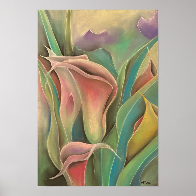 Póster Calla Abstract Wall Art | Modern Botanical  (Frente)