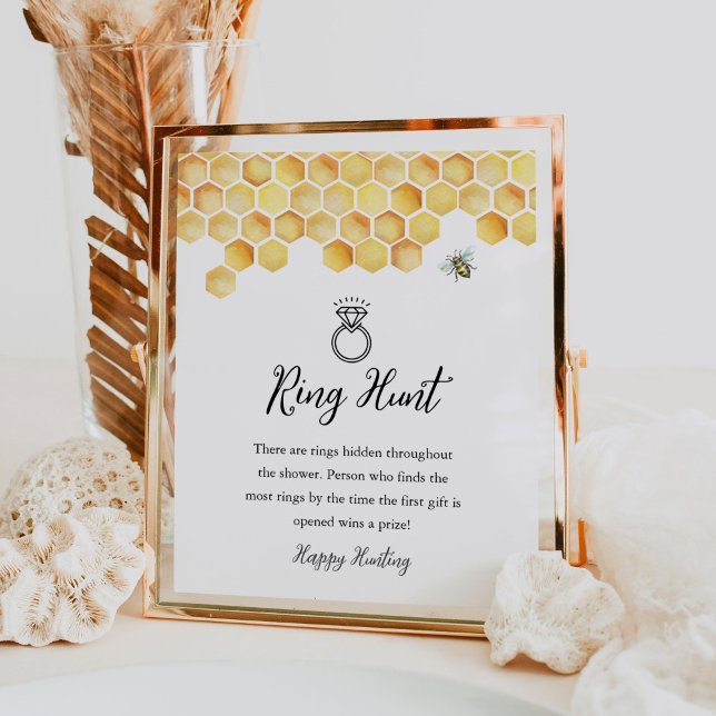 Póster CALLA Bee Ring Hunt Bridal Shower Game Rótulo (Subido por el creador)