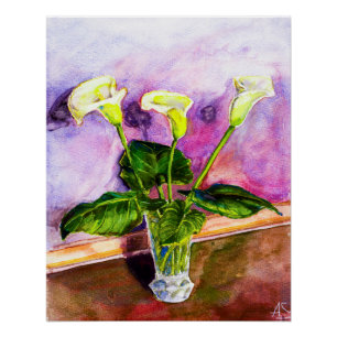 Póster Calla Lilies