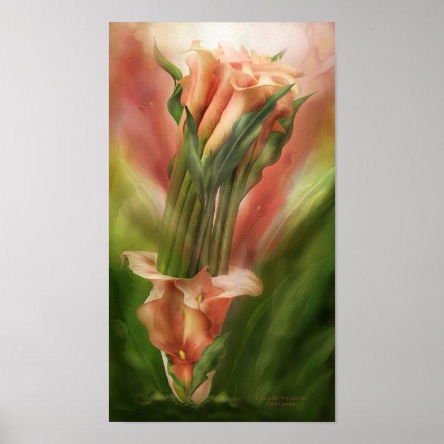 Póster Calla Lilies In Calla Vase Art Poster/Print (Frente)
