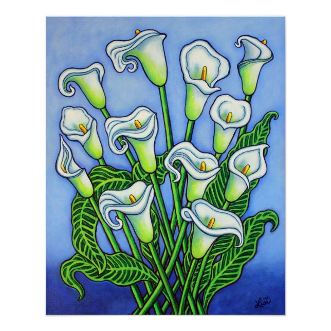 Póster Calla Lily Dreaming Print de Lisa Lorenz (Anverso)