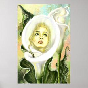 Póster Calla Lily Woman Poster