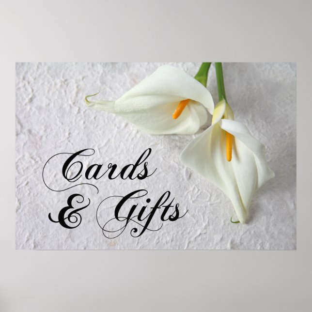 Póster Calla se liga con espacio para boda de texto (Frente)