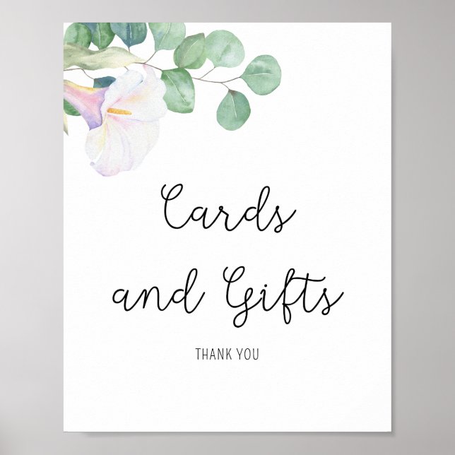 Póster Calla y eucalipto - Poster de tarjetas y regalos (Frente)