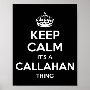 Póster Callahan apellido Funny Family Tree Birthday Reuni