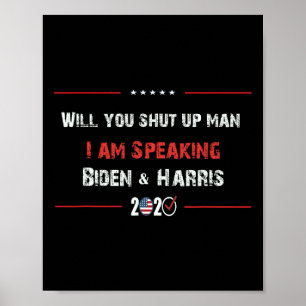 Póster Cállate Hombre, Hablo Biden Y amp; Harris 2