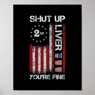 Póster Cállate la vida, eres una bandera norteamericana m